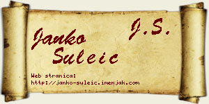 Janko Šuleić vizit kartica